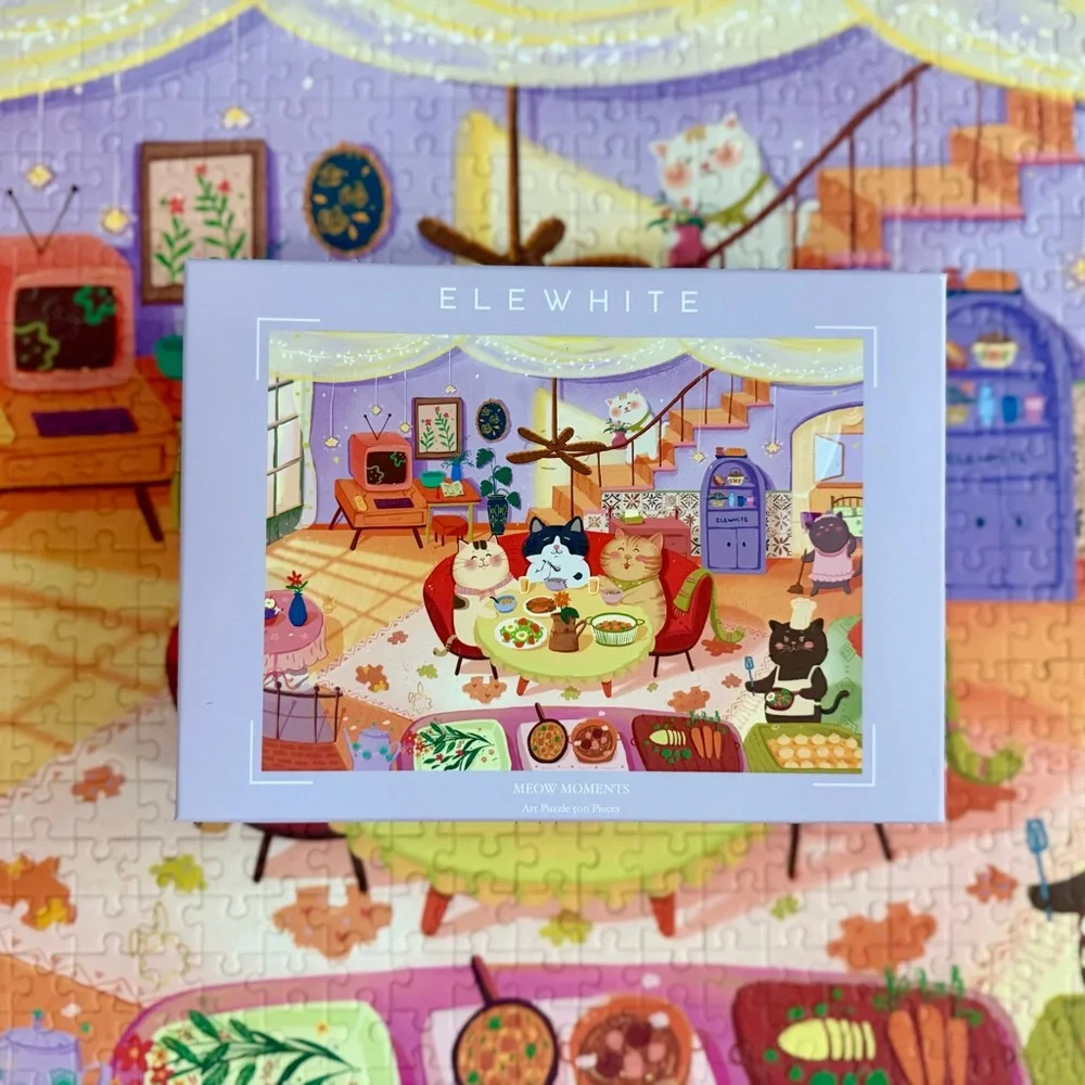 Elewhite Meow Moments 500 piece Puzzle - Picture 4 of 5